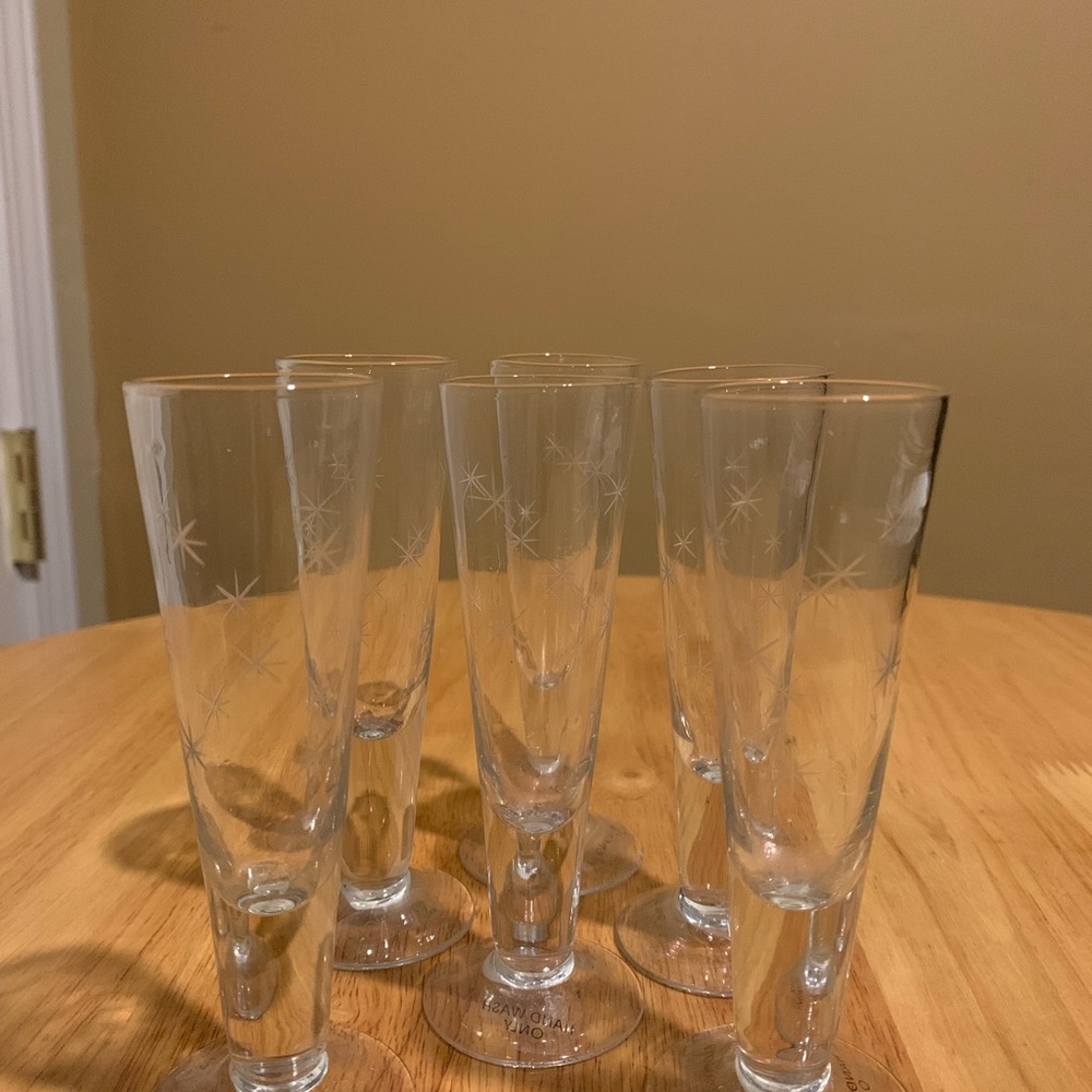 Set Of Six Mid Century Schnapps Shot Glasses